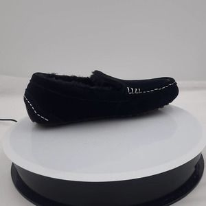 READ LAMO Callie Black Suede Faux Fur lining footbed 9 ONLY LEFT MOC AMPUTEE 9